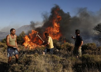 Μάχη των πυροσβεστών στη φωτιά στην Ανάβυσσο