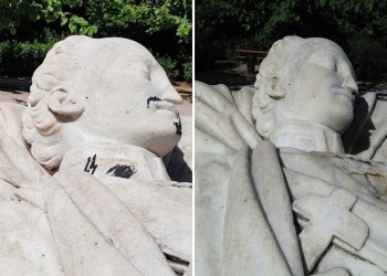 Αποκαταστάθηκε το βεβηλωμένο ταφικό μνημείο του Αλέξανδρου Υψηλάντη στο Πεδίο του Άρεως