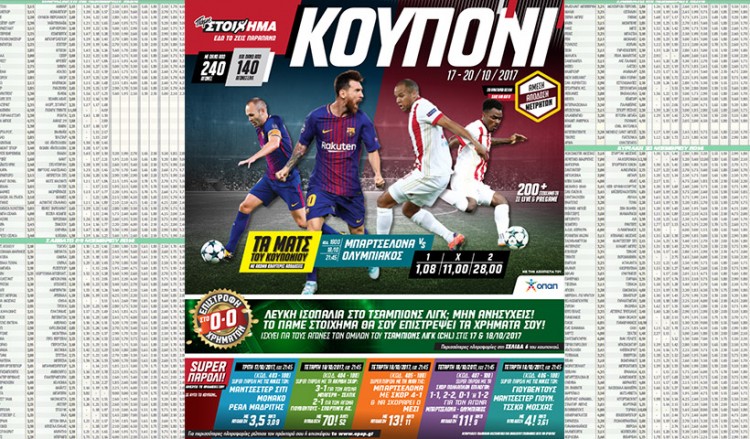 «Επιστροφή χρημάτων» στο Champions League από το Πάμε Στοίχημα του ΟΠΑΠ