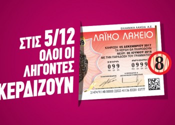 Μεγάλος νικητής του Λαϊκού Λαχείου από τη Θεσσαλονίκη κέρδισε 1.467.300 ευρώ