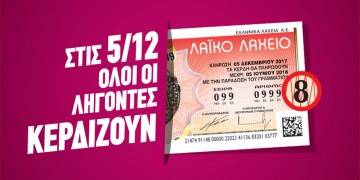 Μεγάλος νικητής του Λαϊκού Λαχείου από τη Θεσσαλονίκη κέρδισε 1.467.300 ευρώ