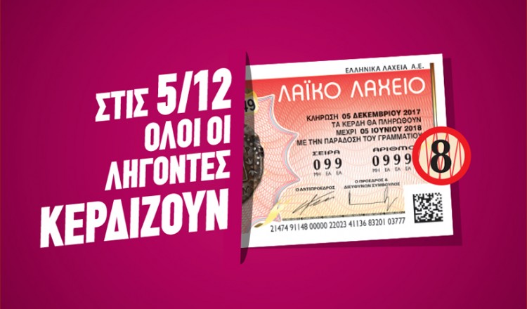 Μεγάλος νικητής του Λαϊκού Λαχείου από τη Θεσσαλονίκη κέρδισε 1.467.300 ευρώ