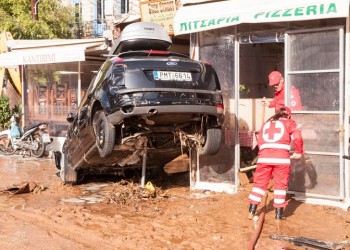 Πρωτοφανείς καταστροφές στη Σύμη από την «Ευρυδίκη» (φωτο)