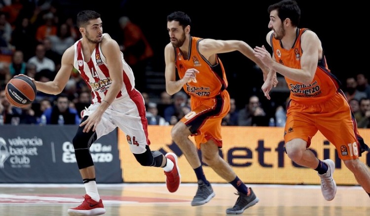 Euroleague: Άνετη νίκη του Ολυμπιακού στη Βαλένθια