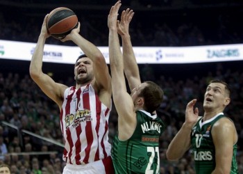 Euroleague: Ζαλγκίρις Κάουνας-Ολυμπιακός 74-68