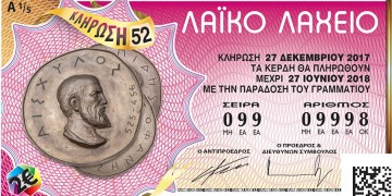 Κέρδη-ρεκόρ άνω των 13,5 εκατ. ευρώ μοίρασε το Λαϊκό Λαχείο τον Δεκέμβριο!