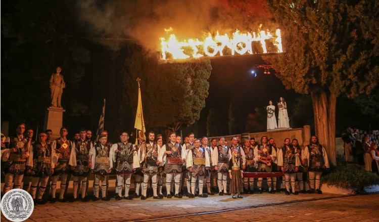 Επέτειος Εξόδου του Μεσολογγίου: Η αναπαράσταση της ανατίναξης του Χ. Καψάλη (φωτο)