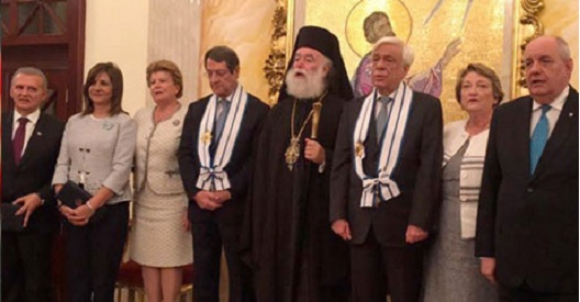 Παυλόπουλο και Αναστασιάδη παρασημοφόρησε ο Πατριάρχης Αλεξανδρείας Θεόδωρος Β΄