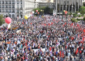 Μεγάλη συμμετοχή στις συγκεντρώσεις για την εργατική Πρωτομαγιά στην Αθήνα