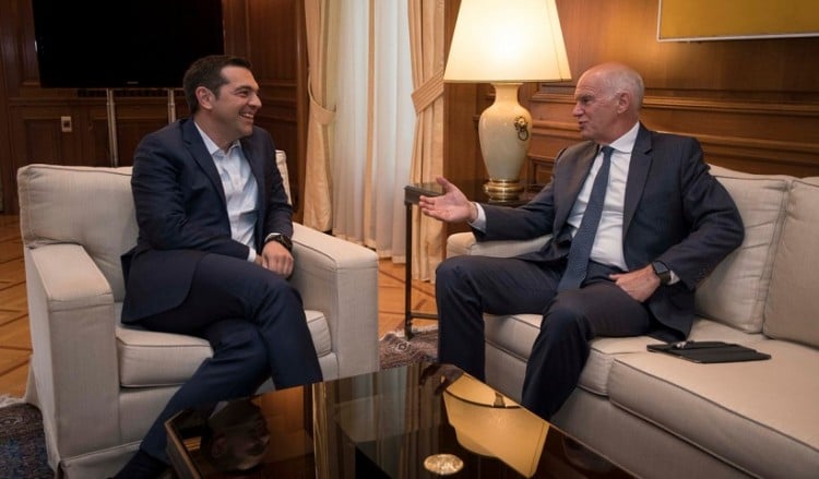 Τα εθνικά θέματα στο επίκεντρο συνάντησης του Αλέξη Τσίπρα με τον Γιώργο Παπανδρέου