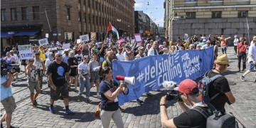 Διαδήλωση κατά Τραμπ και Πούτιν στο Ελσίνκι