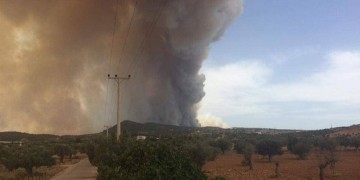 Τώρα μεγάλη φωτιά κοντά στην Κινέτα (βίντεο)