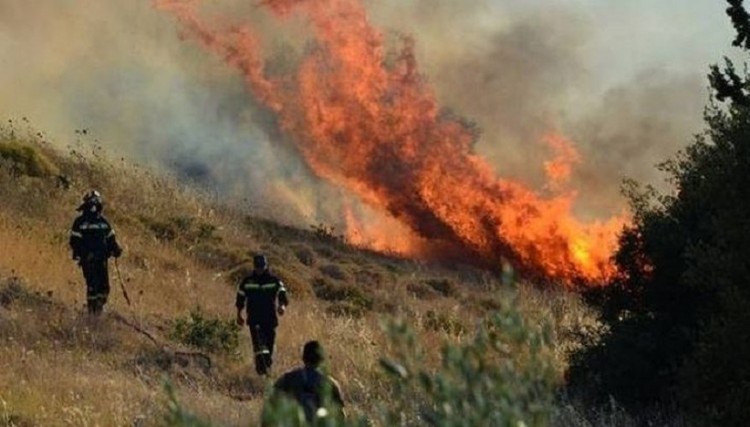 Φωτιά στον Άγιο Κήρυκο, στη Ζάκυνθο
