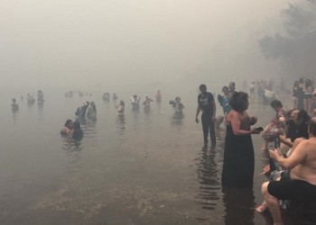 Έπεφταν στη θάλασσα για να σωθούν από τη φωτιά στην Αττική (φωτο, βίντεο)