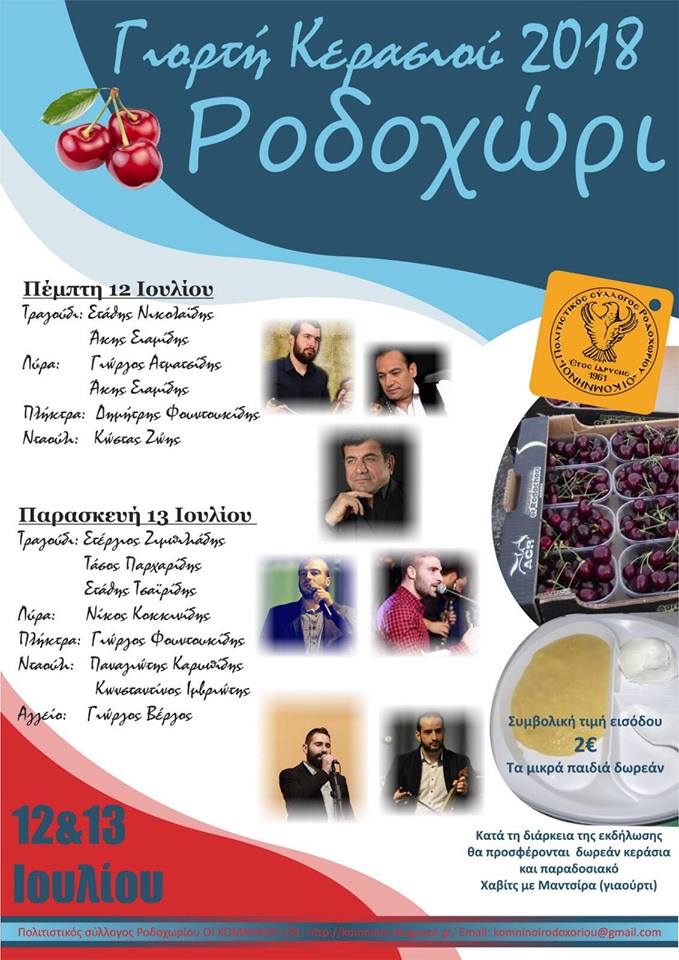 «Γιορτή κερασιού 2018» στο Ροδοχώρι Νάουσας - Cover Image