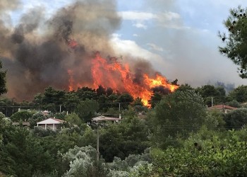 Φωτιά και στον Κάλαμο: Συναγερμός στην πυροσβεστική