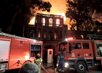 Βίντεο από το Πολεμικό Μουσείο στα Χανιά που κάηκε ολοσχερώς