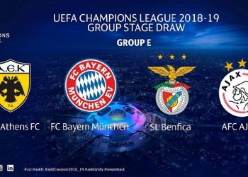 Η κλήρωση της ΑΕΚ στους ομίλους του Champions League
