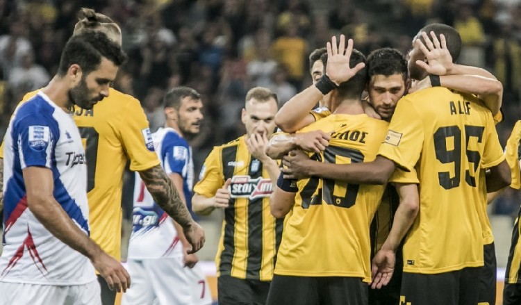 Super League: Άνετα η ΑΕΚ 4-0 τον Πανιώνιο