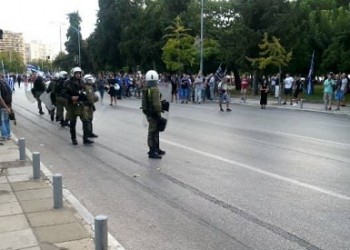 Θεσσαλονίκη: Ένταση στο συλλαλητήριο για τη Μακεδονία