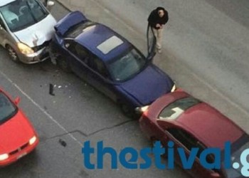 Καραμπόλα με τραυματίες στην εθνική οδό Θεσσαλονίκης-Μουδανιών