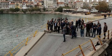 Καβάλα: Αυτοψία της υφυπουργού Μακεδονίας Θράκης Κ. Νοτοπούλου στη γέφυρα που κατέρρευσε