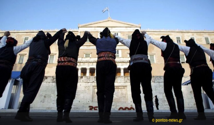 Οι λογότυποι του Συλλόγου Ποντίων Ν. Εύβοιας «Οι Κομνηνοί» για τα 100 χρόνια από τη Γενοκτονία των Ποντίων