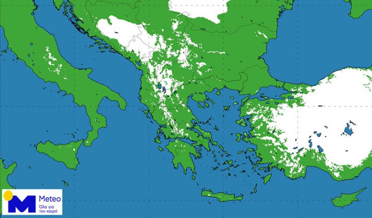 Το 8% της Ελλάδας ήταν καλυμμένο από χιόνι μετά τα Χριστούγεννα!