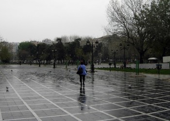 Ισχυρή καταιγίδα στο κέντρο της Θεσσαλονίκης