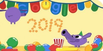 Πρωτοχρονιά: Γιορτινό Doodle για το 2019