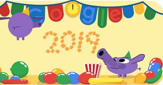 Πρωτοχρονιά: Γιορτινό Doodle για το 2019