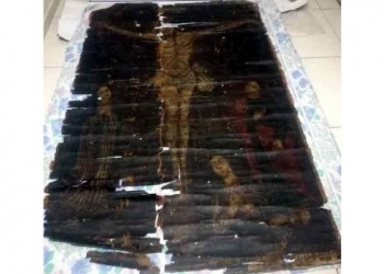 Καισάρεια: Αρχαιοκάπηλος είχε αγιογραφία του 13ου αιώνα με τον Εσταυρωμένο