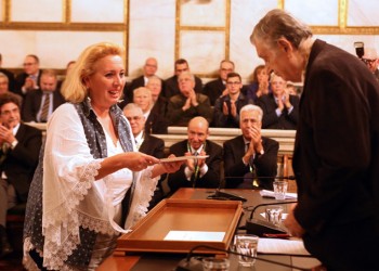 Ο μοναδικός μαθητής στους Αρκιούς παρέλασε για την επέτειο Ενσωμάτωσης της Δωδεκανήσου