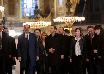 Στην Αγια-Σοφιά ο Τσίπρας, ξεναγήθηκε από τον εκπρόσωπο του Ερντογάν (φωτο, βίντεο)