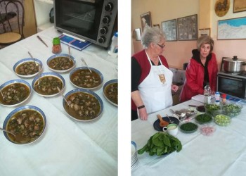 Κοχλίδια σούπα έφτιαξαν στο τμήμα ποντιακής κουζίνας των «Ακριτών» Νέας Κρώμνης