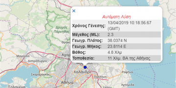 Σεισμός στην Αθήνα το μεσημέρι