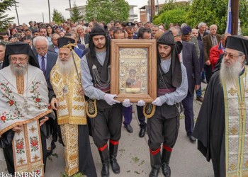 Η Λεβαία υποδέχθηκε την εικόνα της Παναγίας Σουμελά με τιμές αρχηγού κράτους (βίντεο)