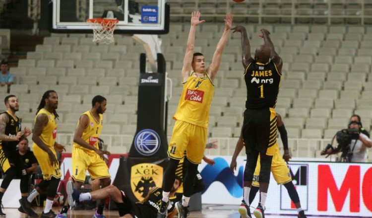 Μπάσκετ: ΑΕΚ-Περιστέρι 66-67