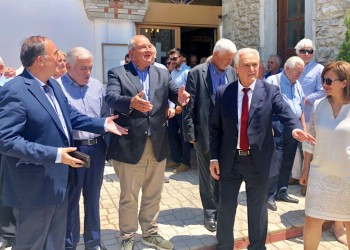 Ο Καραμανλής στη βάπτιση της εγγονής του Σάββα Αναστασιάδη