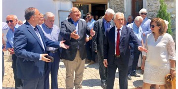 Ο Καραμανλής στη βάπτιση της εγγονής του Σάββα Αναστασιάδη