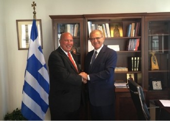Συνάντηση Διαματάρη με τον πρόεδρο της Ομοσπονδίας Ελληνικών Σωματείων Μείζονος Νέας Υόρκης