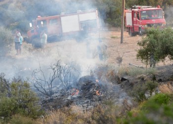 Φωτιά στην Αρτέμιδα Αττικής, σε περιοχή με σπίτια