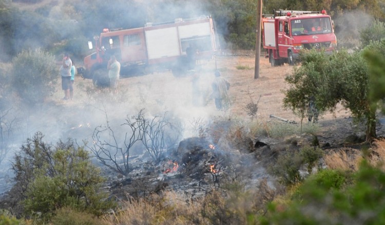Φωτιά στην Αρτέμιδα Αττικής, σε περιοχή με σπίτια