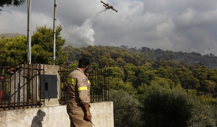 Φωτιά στο Λαύριο: Εκκενώθηκαν οικισμοί και κατασκηνώσεις 3