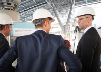 Ο Μητσοτάκης επισκέφτηκε το εργοτάξιο του αεροδρομίου «Μακεδονία»