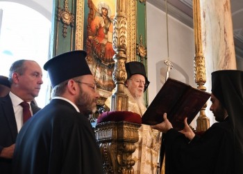 Συνάντηση Καράογλου με τον Οικουμενικό Πατριάρχη Βαρθολομαίο