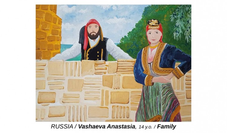 Η ιδέα της «ποντιακής οικογένειας» κέρδισε στο διαγωνισμό ζωγραφικής «Κόσμος χωρίς σύνορα, Ελλάδα μου»