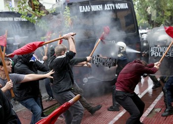 Ένταση στο Σύνταγμα μετά τη λήξη του φοιτητικού συλλαλητηρίου
