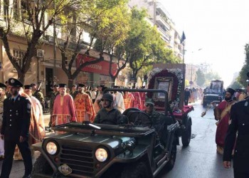 Θεσσαλονίκη: Μεγάλη λιτανεία των εικόνων Αγίου Δημητρίου, Παναγίας Σουμελά,  Αγίου Γεωργίου του Περιστερεώτα και Ιωάννου Βαζελώνος (βίντεο)