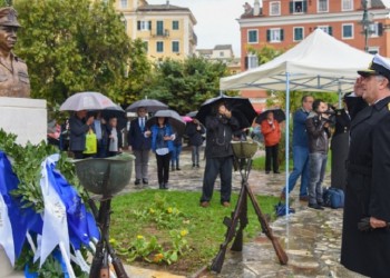 Αποκαλυπτήρια προτομής του Κερκυραίου ήρωα Ελευθέριου Χανδρινού